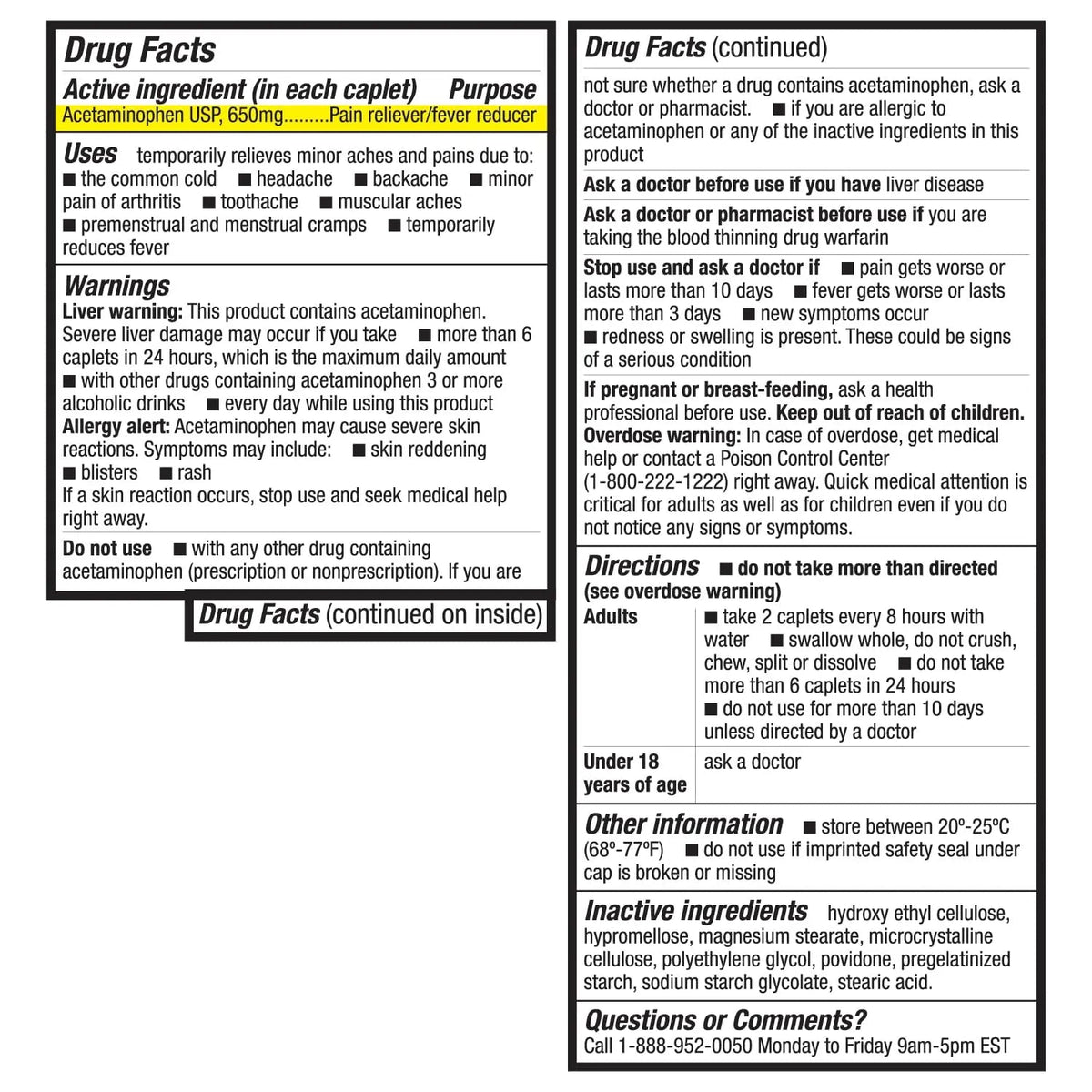HealthA2Z® Pain Relief Extended Release | Acetaminophen 650mg | 8 Hours | Arthiritis Pain | Pain Reliever - Fever Reducer | Contains no Aspirin (100 Count) HealthA2ZBuy Supplements Australia