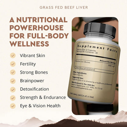 Ancestral Supplements Beef Organ & Liver Bundle for Women – Supports Hormone Balance, Energy, Skin & Wellness – Grass Fed, Pasture Raised Multivitamin