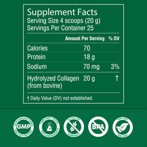 Organika Collagen Powder - for Healthy Hair, Skin, Nails, and Joints. Hydrolyzed Protein Peptides for Better Absorption- Grass-Fed, Non-GMO- Unflavoured- 2.2lbs Organika buy supplements Au