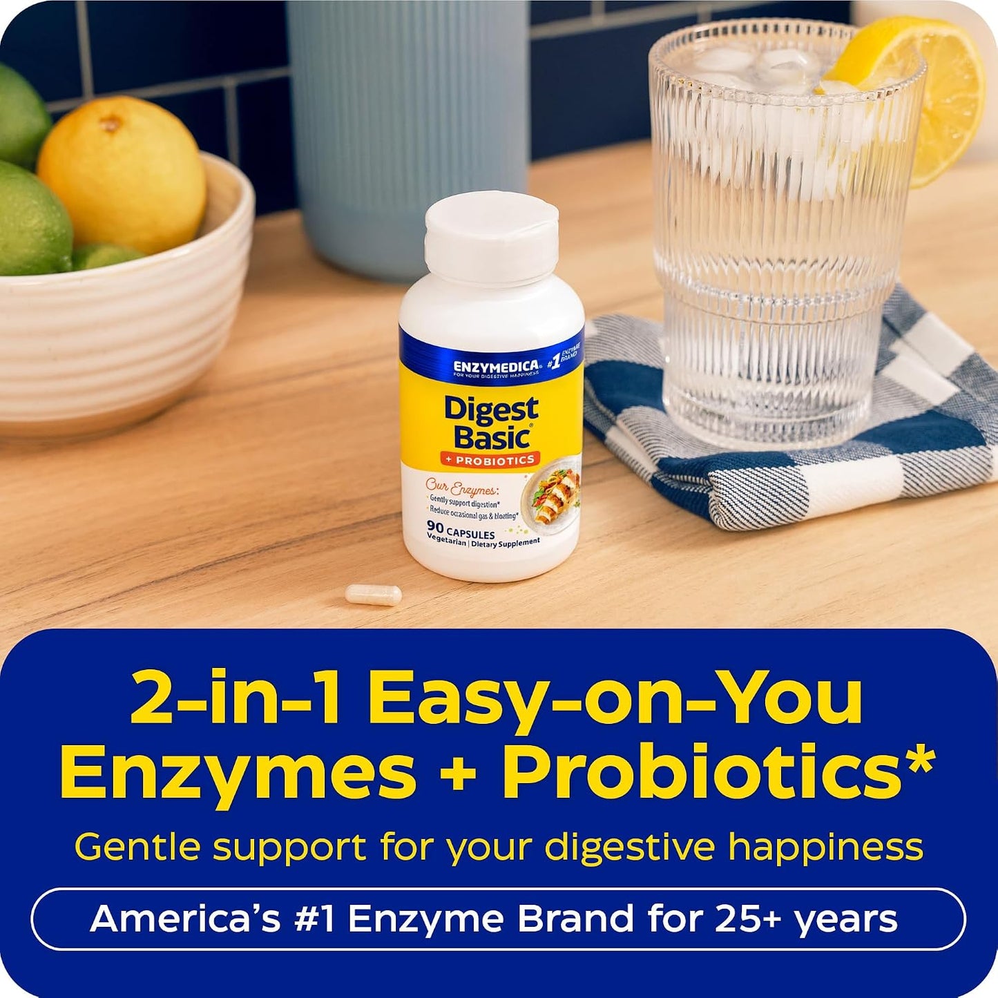 Enzymedica Digest Basic + Probiotics - 90 Caps