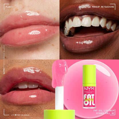 NYX PROFESSIONAL MAKEUP Fat Oil Lip Drip, Moisturizing Lip Oil Gloss, Vegan Tinted Formula, Up to 12 HR Hydration - Missed Call (Sheer Pink) NYX PROFESSIONAL MAKEUPBuy Supplements Australia