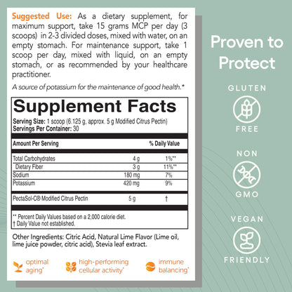 PectaSol Modified Citrus Pectin – 454g Powder – Total-Body Health Supplement to Support the Heart, Immune System, Inflammation Response & Healthy Aging + Maintain Healthy Galectin-3 Levels