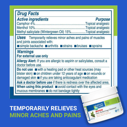 Earth's Care Pain Relieving Ointment - Triple Action Muscle and Joint Cream - Topical Analgesic 2.5 oz. (71 g) Earth's CareBuy Supplements Australia