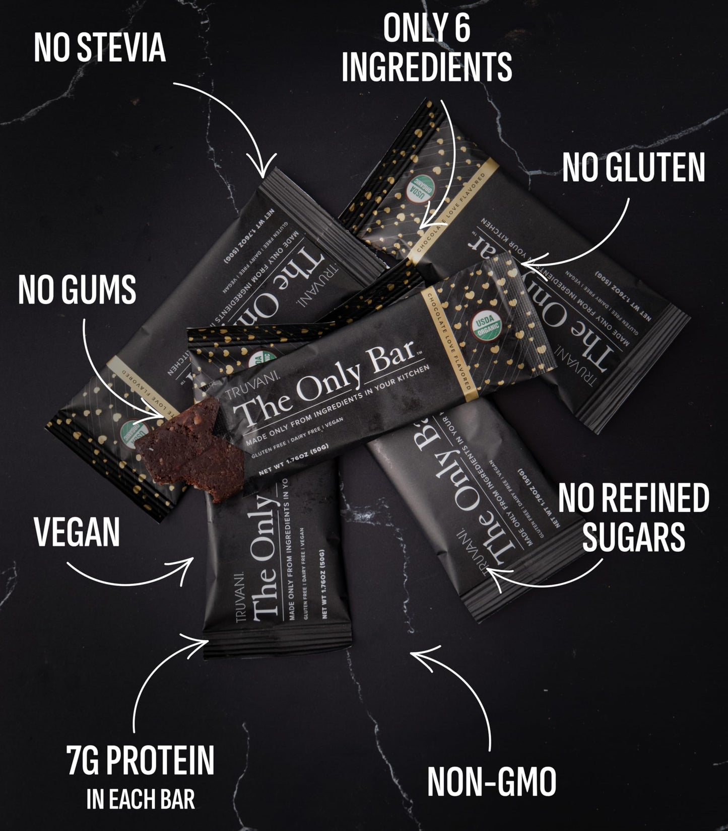 Truvani Plant Based Snack Bars | Variety | 12 Pack | Vegan | 5-8g Protein | USDA Organic and Vegan | Dairy, Soy, and Gluten Free | Individually Wrapped