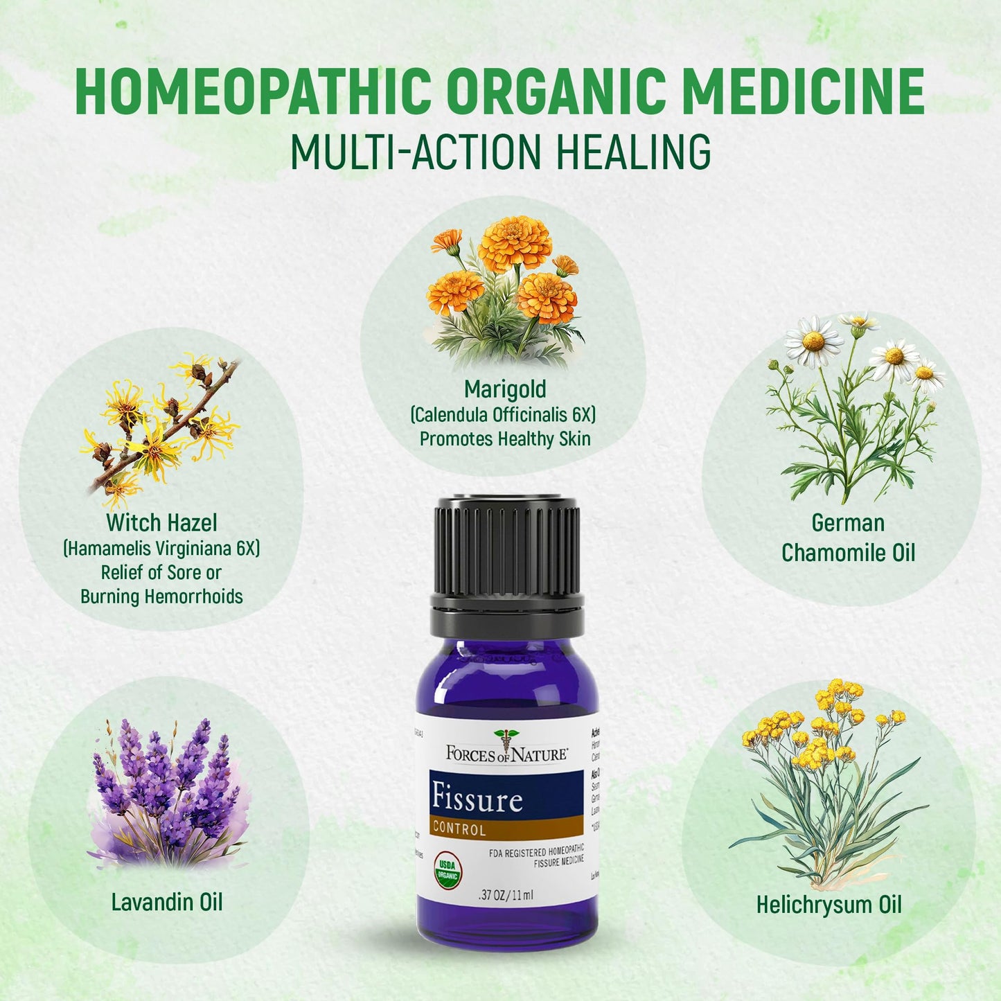 Forces of Nature Fissure Control, Organic Homeopathic Treatment with Witch Hazel for Anal Fissures, Hemorrhoid Related Irritation & Discomfort, Fast, Natural Topical Relief, 1 Fl Oz Forces of NatureBuy Supplements Australia
