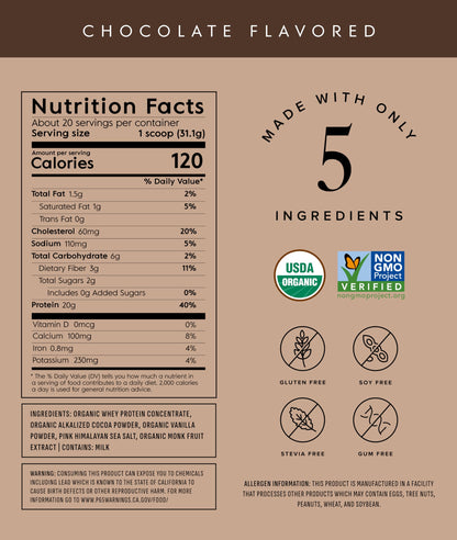 Truvani Organic Whey Protein Powder | Vanilla | 20 Servings | 20g Grass Fed Whey Protein | USDA Organic & Non-GMO | Gluten Free | No Gums, No Soy, No Stevia, No Added Sugars