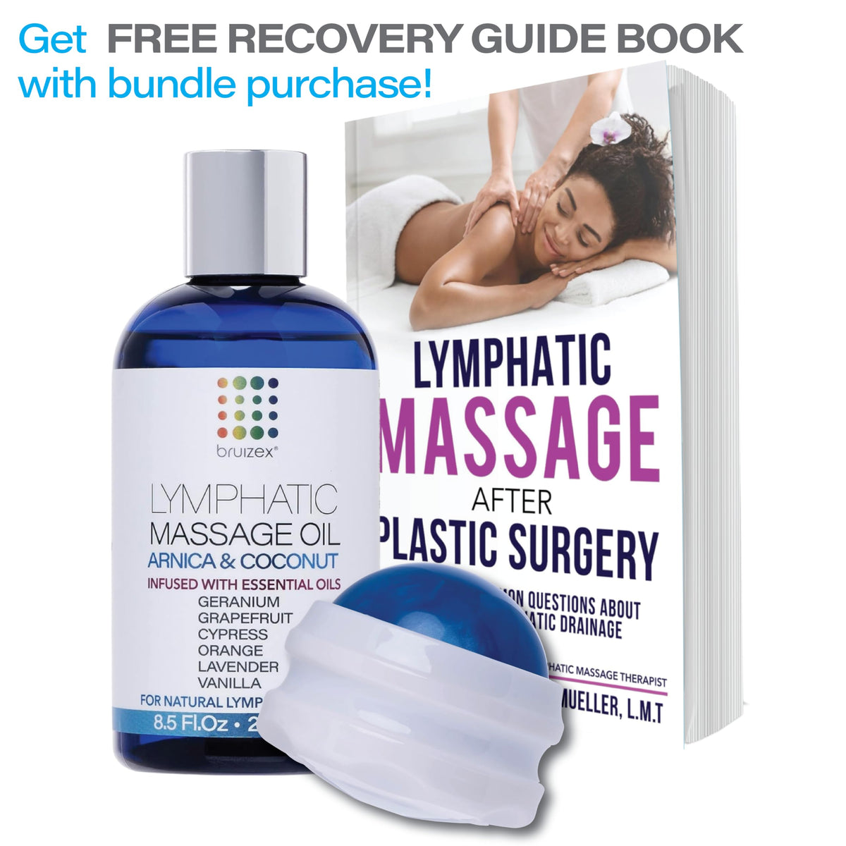 Bruizex Lymphatic Drainage Massage Oil with Arnica Oil & Coconut for Post Surgery Recovery & Lymphatic Drainage Massager, Liposuction, 360 Lipo, BBL, Tummy Tuck Procedure, Moisturizing Formula, 8.5 Oz Bruizex buy supplements Au