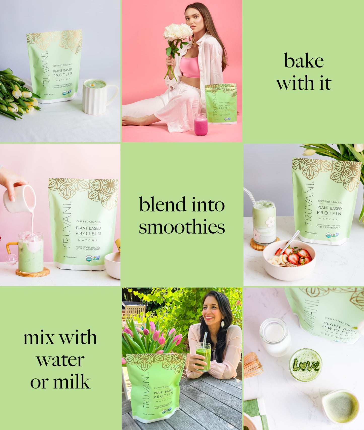 Truvani Organic Plant Based Protein Powder | Vanilla Chai | 10 Servings | Vegan | 20g Pea Protein | Keto | Gluten & Dairy Free | Low Carb | No Added Sugar