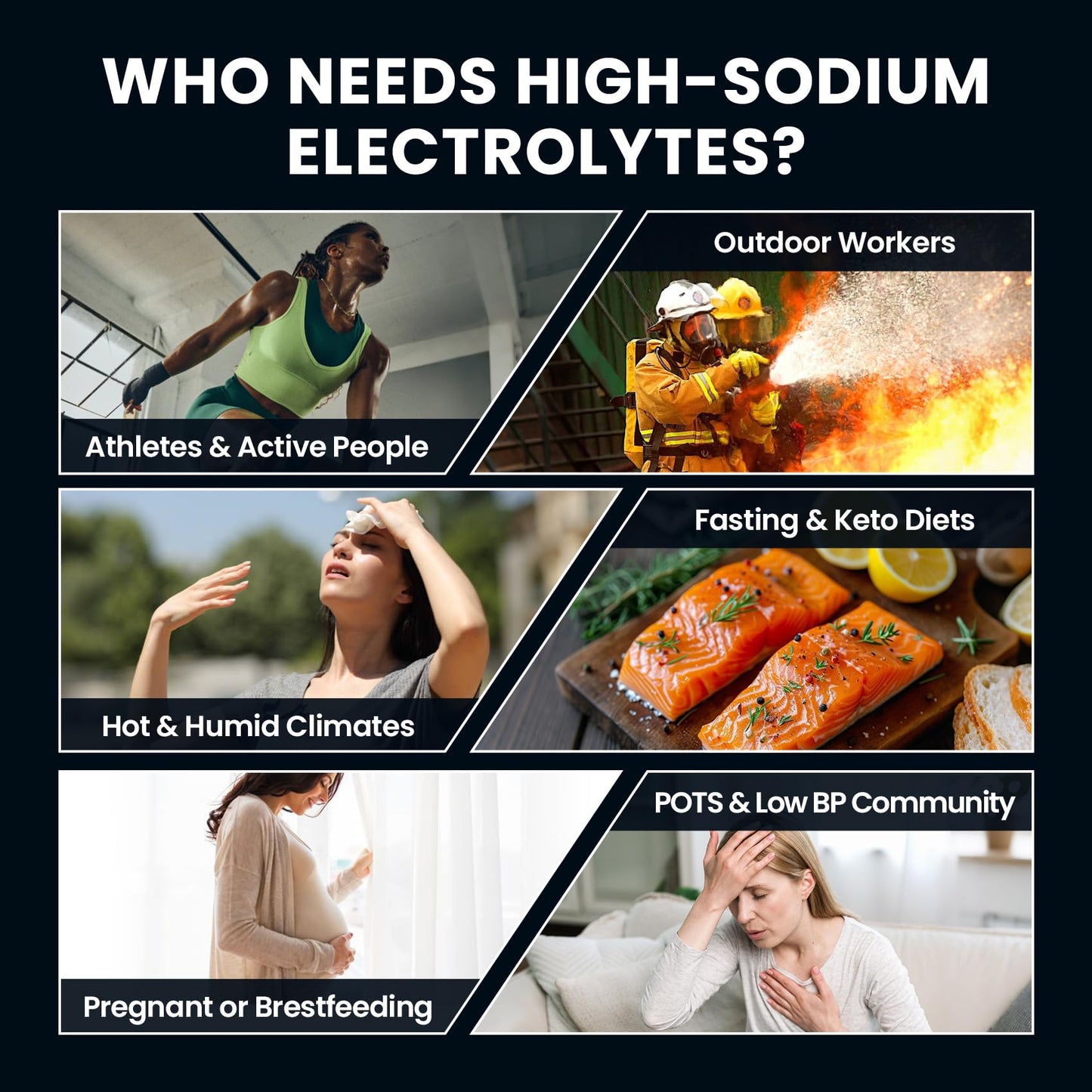 Venture Pal High Sodium Sugar-Free Electrolytes Powder Packets, 16 Sticks | Hydration Packets with Sodium, Potassium & Magnesium, Zero Calories, Keto, Vegan, and Paleo Friendly