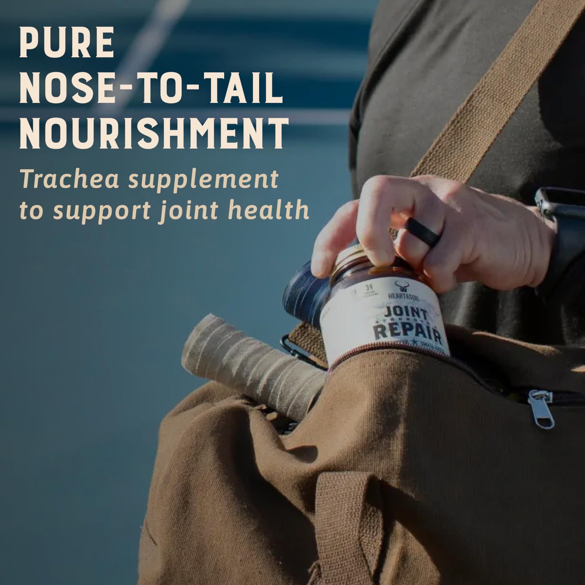 Heart & Soil 100% Grass Fed & Finished Joint Support Supplement from Regenerative Cattle with Trachea, Scapula & Bone Marrow – Supports Joint Strength & Mobility – 3000mg – Glass Bottle – 180 Capsules HEART & SOILBuy Supplements Australia