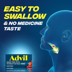 Advil Pain Reliever and Fever Reducer, Ibuprofen 200mg for Pain Relief - 24 Coated Tablets AdvilBuy Supplements Australia