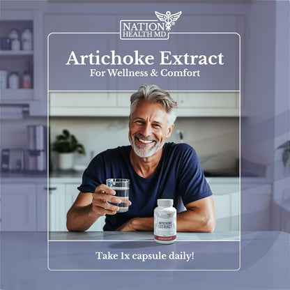 Artichoke Extract 500 mg | Liver Support Supplements | Natural Artichoke Extract, Liver Health Supplement, Digestive Support, Vegan, Gluten Free. 30 Days Supply. 30 Capsules