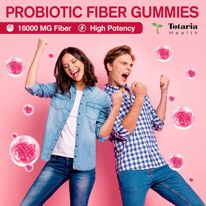 9-in-1 Probiotic Prebiotic Fiber Gummies for Adults & Teens 16G Fiber per Serving, Psyllium Husk Fiber Supplement with 5 Billion CFU Bacillus Coagulans - PrimeBioHealth - canada supplements