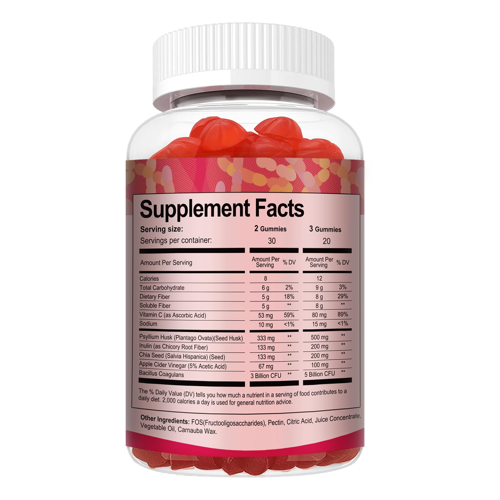 9-in-1 Probiotic Prebiotic Fiber Gummies for Adults & Teens 16G Fiber per Serving, Psyllium Husk Fiber Supplement with 5 Billion CFU Bacillus Coagulans - PrimeBioHealth - canada supplements