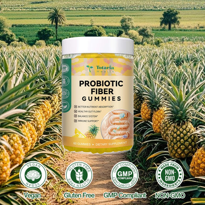 9-in-1 Probiotic Prebiotic Fiber Gummies for Adults & Teens, Fiber Supplement Pro with 5 Billion CFU Bacillus Coagulans, Psyllium Husk, FOS, Inulin, ACV for Digestion - PrimeBioHealth - canada supplements