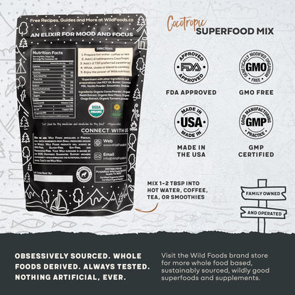 Cocotropic Organic Mushroom Cacao Mix (8oz) & Colostrum Powder (5.22oz) Bundle for Gut Health and Energy