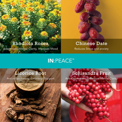 In:TotalWellness IN:Peace Herbal Calming Formula. 20 Serving Pouch, Wild Berry Flavor. 9 Herb Antioxidant + Adaptogen Blend. Clinically Proven Ingredients. Crafted by a Licensed Herbalist INTotalWellness buy supplements Au