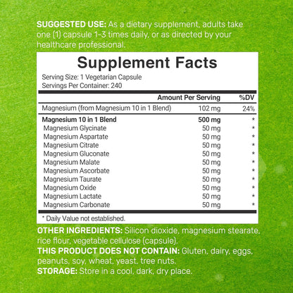 DEAL SUPPLEMENT Vitamin D3 10,000iu + K2 200mcg Softgels & Magnesium Complex Veggie Capsules Bundle – Essential Sunshine Vitamins with Coconut Oil – High Absorption Chelated Minerals, 10-in-1