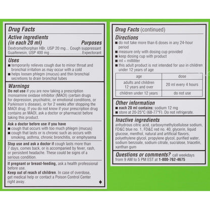 Robitussin Adult Maximum Strength Cough + Chest Congestion DM Max (8 fl. oz. Bottle), Cough Suppressant & Expectorant, Raspberry Flavor Robitussin buy supplements Au