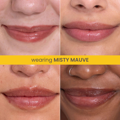 Burt’s Bees Tinted Boosted Balm, Misty Mauve, Hydrating Tinted Lip Balm with Vitamin C, E, and F Core, 24 Hour Lip Moisturizer