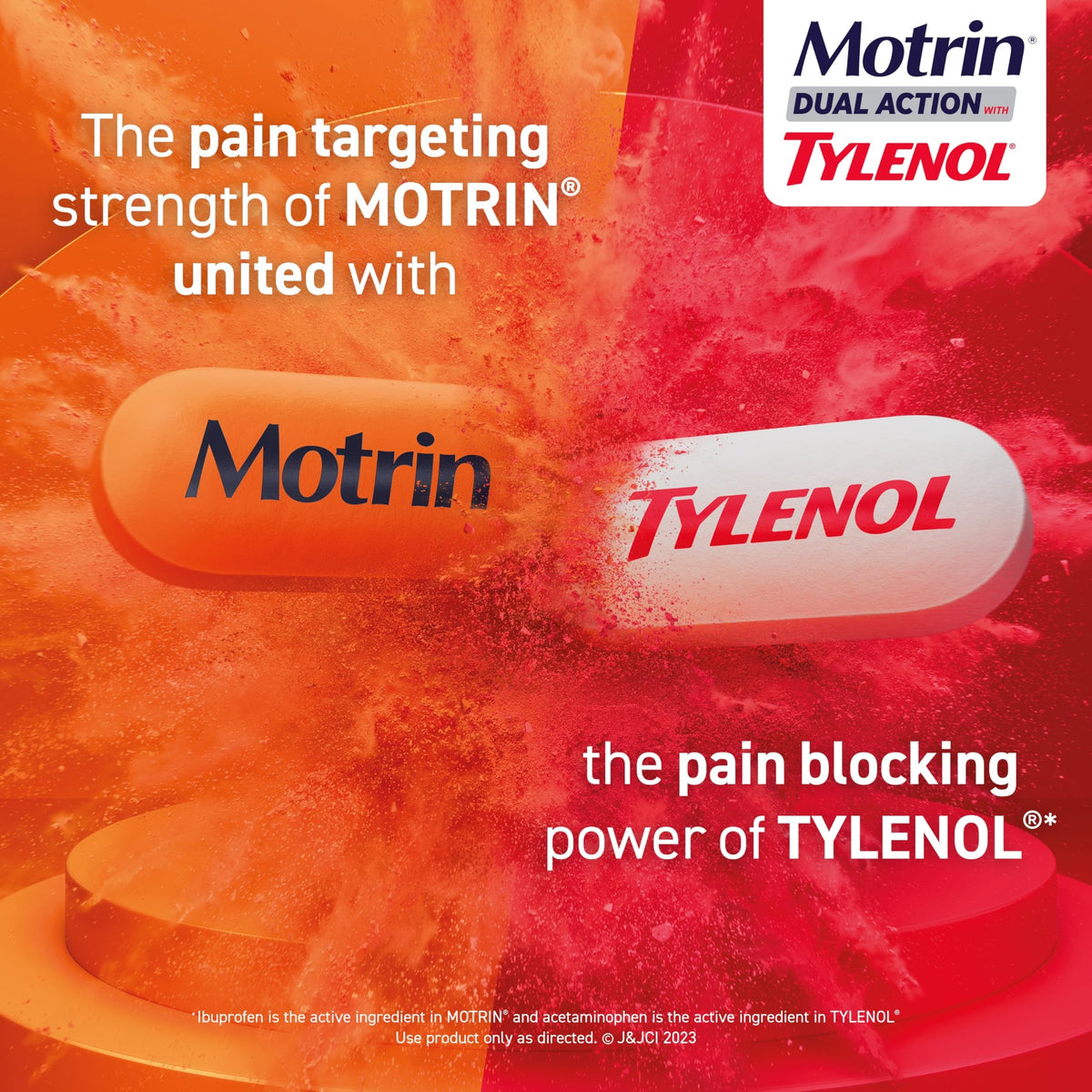 Motrin Dual Action with Tylenol, Ibuprofen & Acetaminophen Fast-Acting, Long Lasting Pain Reliever for Minor Aches & Pains, Ibuprofen (NSAID) 125 mg & Acetaminophen 250 mg, 120 ct Motrin buy supplements Au