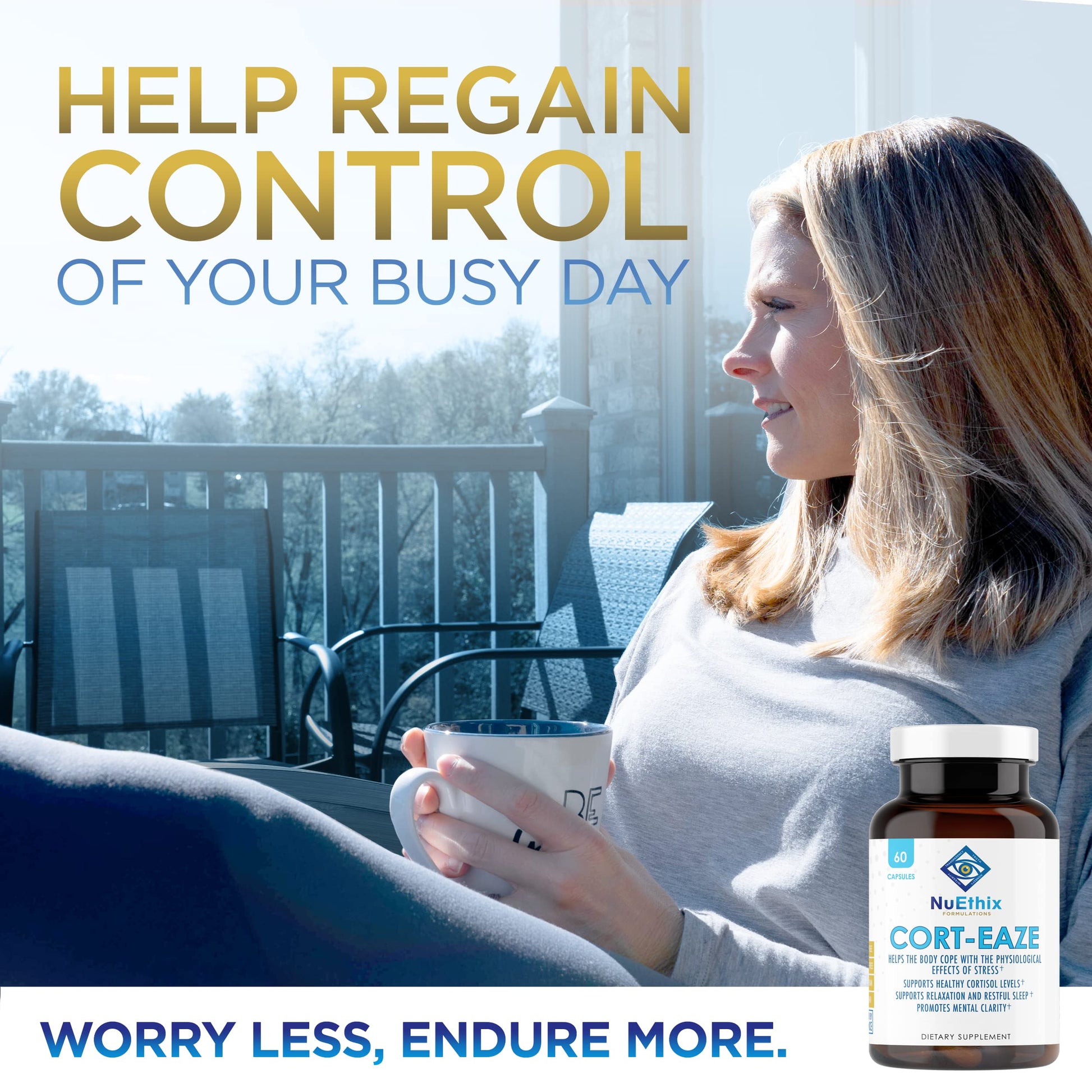 NuEthix Formulations Relaxation Supplement Bundle: Cort-Eaze Cortisol-Control Supplement, 60 Capsules, 30 Servings and Relax Liposomal, 2 Fluid Ounces, 30 Servings NuEthix Formulations buy supplements Au