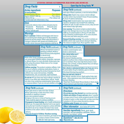 BC Max Strength Headache Relief Powder, Triple-Action Formula with Acetaminophen, Aspirin & Caffeine Eases Aches & Pains, Lemonade Flavor, 16 Count BCBuy Supplements Australia