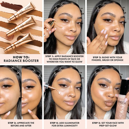 ICONIC LONDON Radiance Booster | Liquid Radiance Lightweight Skin Tint for a Glowy Makeup Look, Cruelty Free, Vegan Makeup (Honey Glow) 30 mL/ 1.01 Fl Oz ICONIC LONDON buy supplements Au
