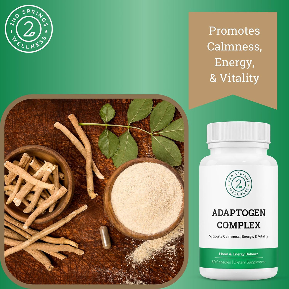 Adaptogen Complex & Vitamin D3+K2 Chewables Bundle