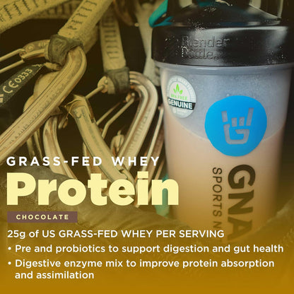 Gnarly Nutrition Gnarly Whey Grass-Fed Protein Supplement, Chocolate (32.0oz) Preworkout Mango (14.82oz)