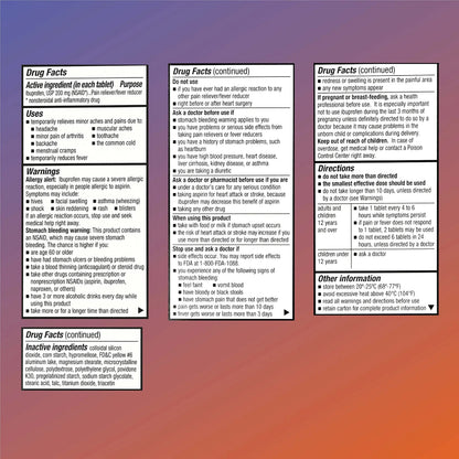 Quality Choice Ibuprofen Tablets, 200 mg, Pain Reliever and Fever Reducer for Arthritis, Toothache, Back Pain, Headache, Body Aches, and More 100 Count of Coated Tablets Quality ChoiceBuy Supplements Australia