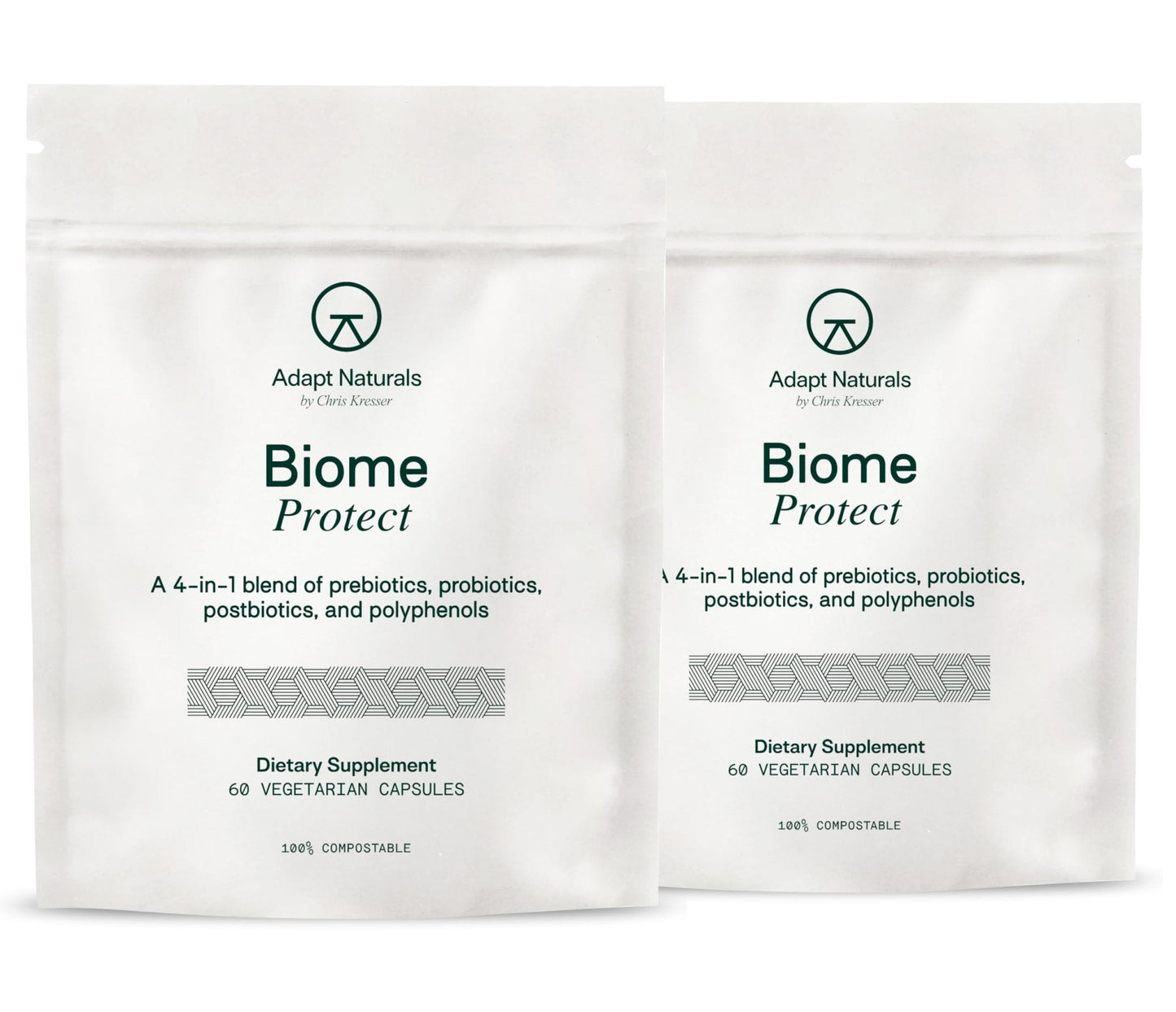 Adapt Naturals 4-in-1 Biome Protect Prebiotics, Probiotics Supplement Postbiotics & Polyphenols for Microbiome, Gut Health & Defense - PrimeBioHealth - canada supplements