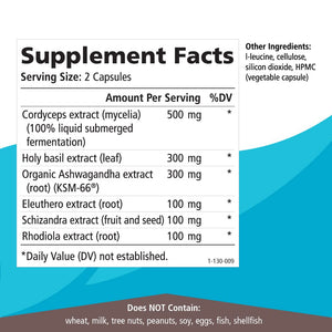 Adrenal Stability by Pure Essence - Adrenal Fatigue Supplement with Ashwagandha, Holy Basil, Supports Healthy Stress Response, Energy, Sleep (30 Caps) - PrimeBioHealth - canada supplements