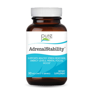 Adrenal Stability by Pure Essence - Adrenal Fatigue Supplement with Ashwagandha, Holy Basil, Supports Healthy Stress Response, Energy, Sleep (30 Caps) - PrimeBioHealth - canada supplements