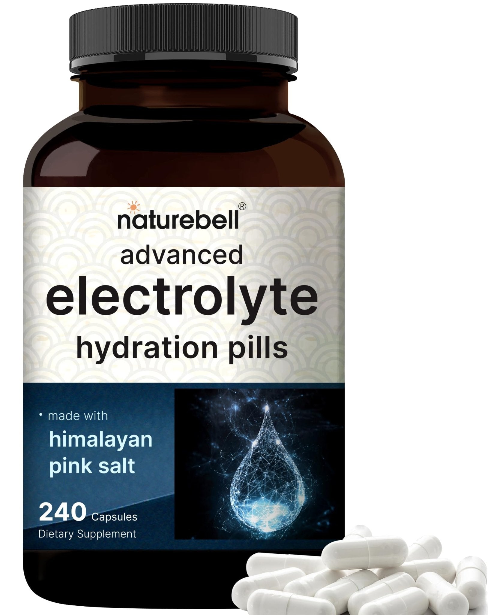 Advanced Electrolyte Pills, 240 Capsules | Salt Pills with Electrolytes for Fasting Hydrating | Made with Himalayan Pink Salt, Sodium, Potassium, Magnesium & More – Keto - PrimeBioHealth - canada supplements