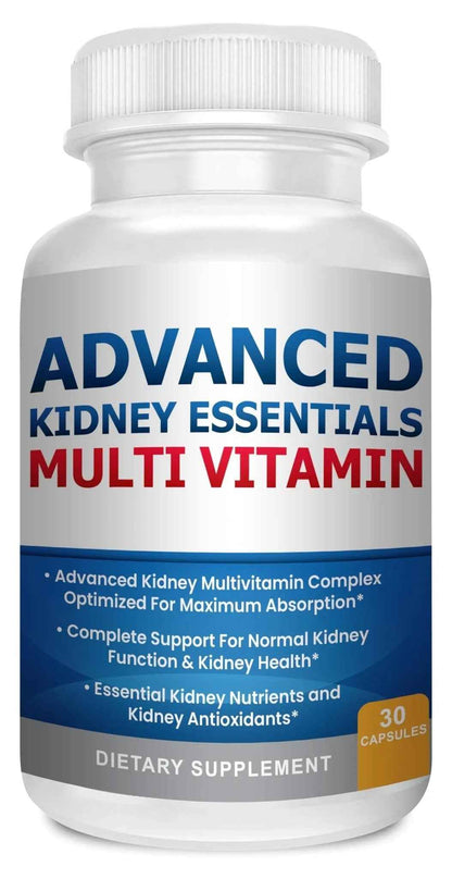 Advanced Kidney Essentials Multivitamin. Kidney Support Supplement for Complete Kidney Health. Kidney Health Supplement