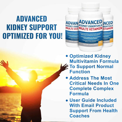 Advanced Kidney Essentials Multivitamin. Kidney Support Supplement for Complete Kidney Health. Kidney Health Supplement