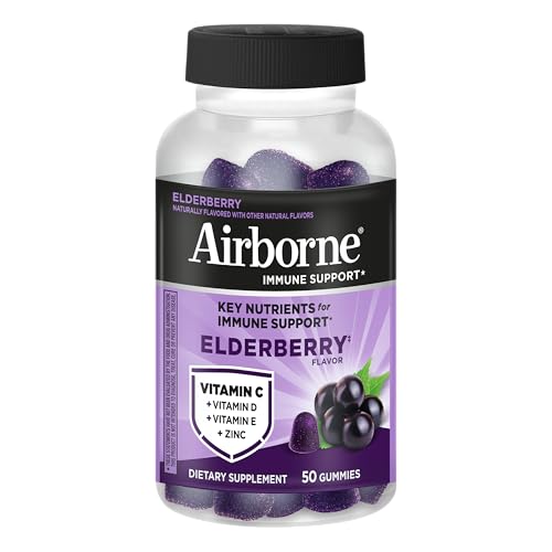 Airborne Elderberry + Zinc & Vitamin C Gummies For Adults, Immune Support Vitamin D & Zinc Gummies With Powerful Antioxidant Vitamins C D & E - PrimeBioHealth - canada supplements