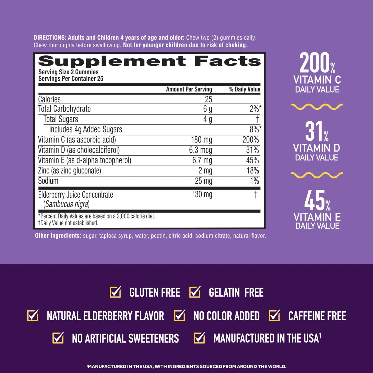Airborne Elderberry + Zinc & Vitamin C Gummies For Adults, Immune Support Vitamin D & Zinc Gummies With Powerful Antioxidant Vitamins C D & E - PrimeBioHealth - canada supplements