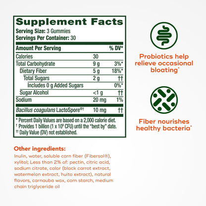 Align Probiotic, Probiotics + Fiber Gummies, Probiotics Help Relieve Occasional Bloating*, Fiber Helps Support a Healthy Digestive System - PrimeBioHealth - canada supplements
