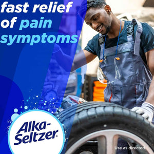 Alka-Seltzer Pain Relief, Aspirin Effervescent Tablets for Fast Pain Relief, 72 Ct