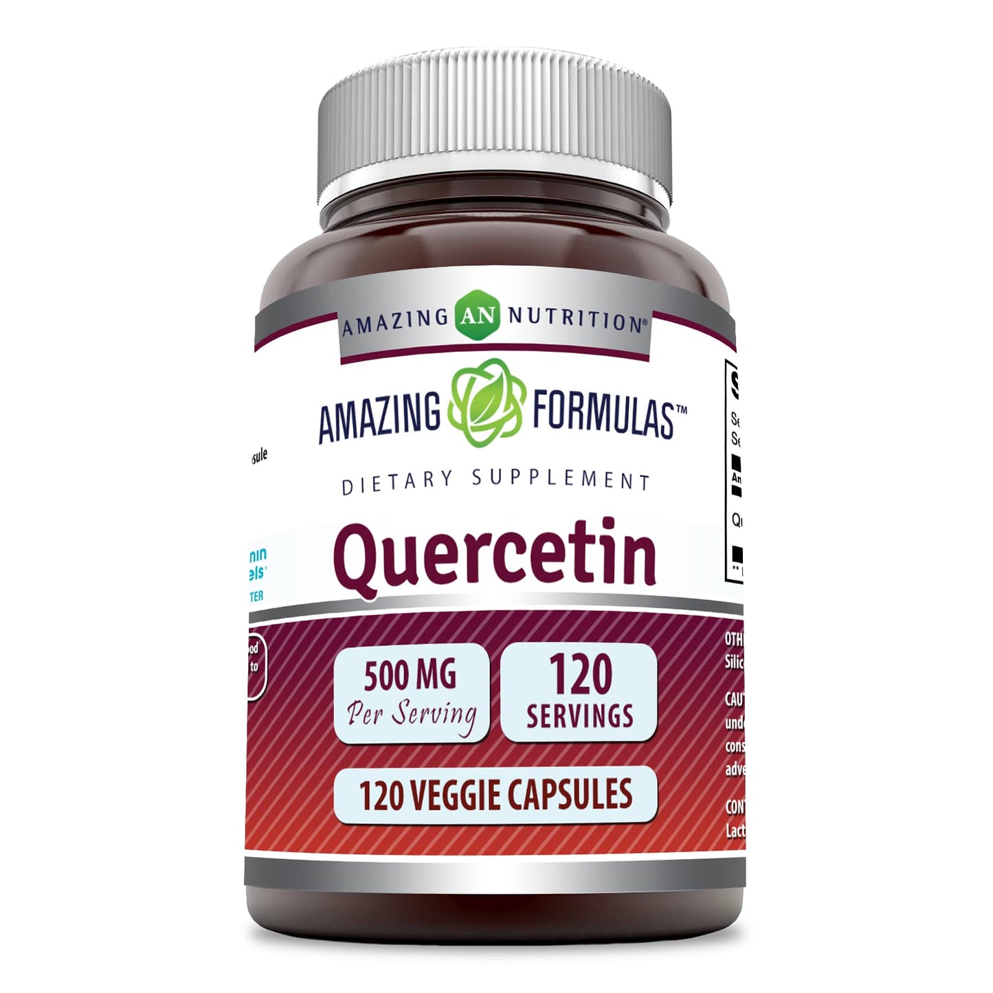 Amazing Formulas Quercetin 500mg 120 Veggie Capsules Supplement - Non-GMO - Gluten Free - Supports Overall Health & Well Being - PrimeBioHealth - canada supplements