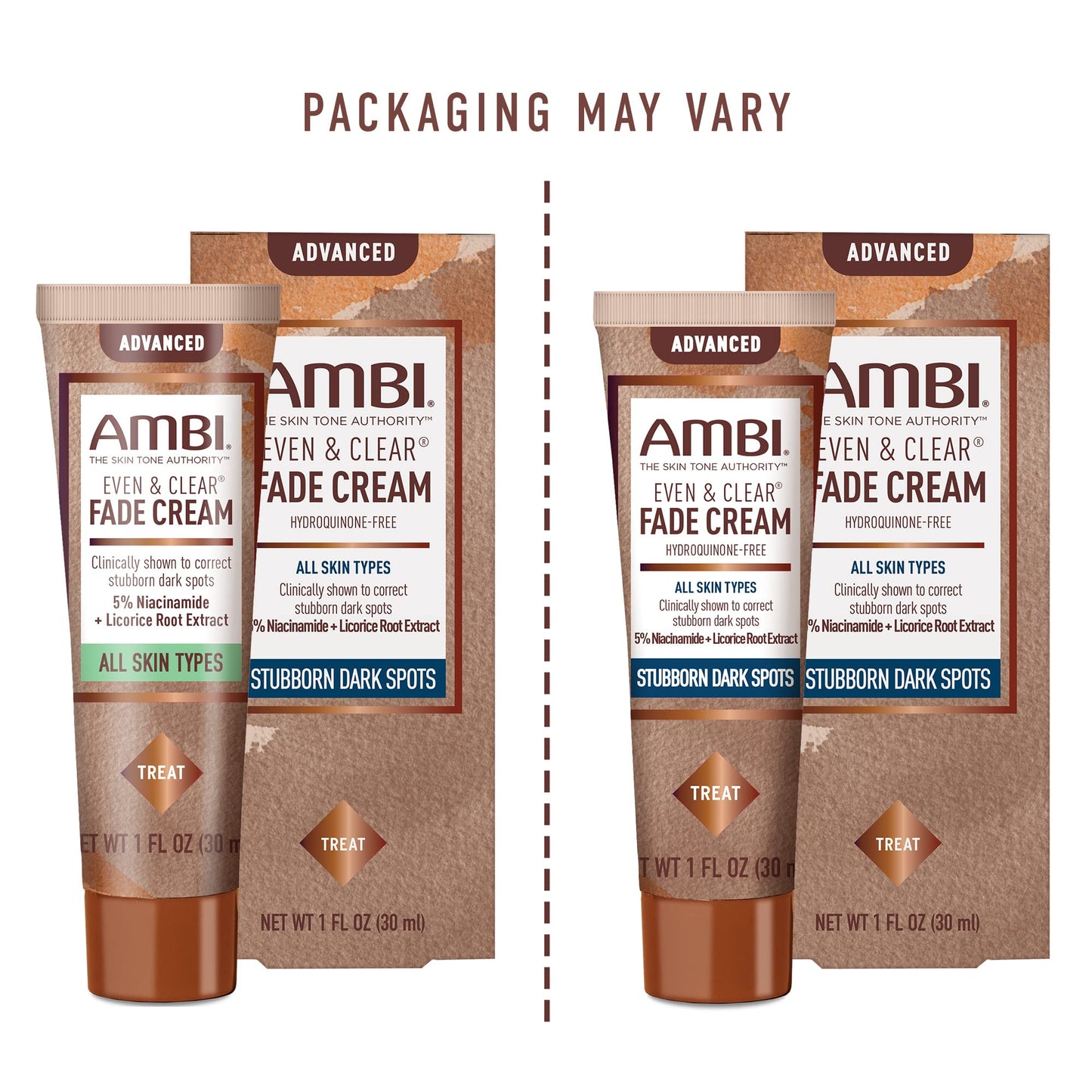 Ambi Even & Clear Advanced Fade Cream, Hydroquinone-free, Hyperpigmentation Treatment, Stubborn Dark Spot Corrector, Results In As Little As 2-3 Weeks - PrimeBioHealth - canada supplements