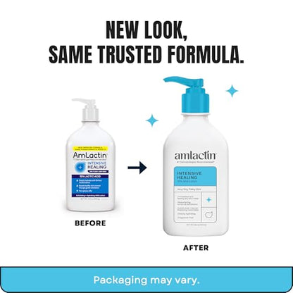 AmLactin Intensive Healing Body Lotion - Therapeutic Lotion for Extremely Dry Skin - No-Scrub Exfoliator and Moisturizer - PrimeBioHealth - canada supplements