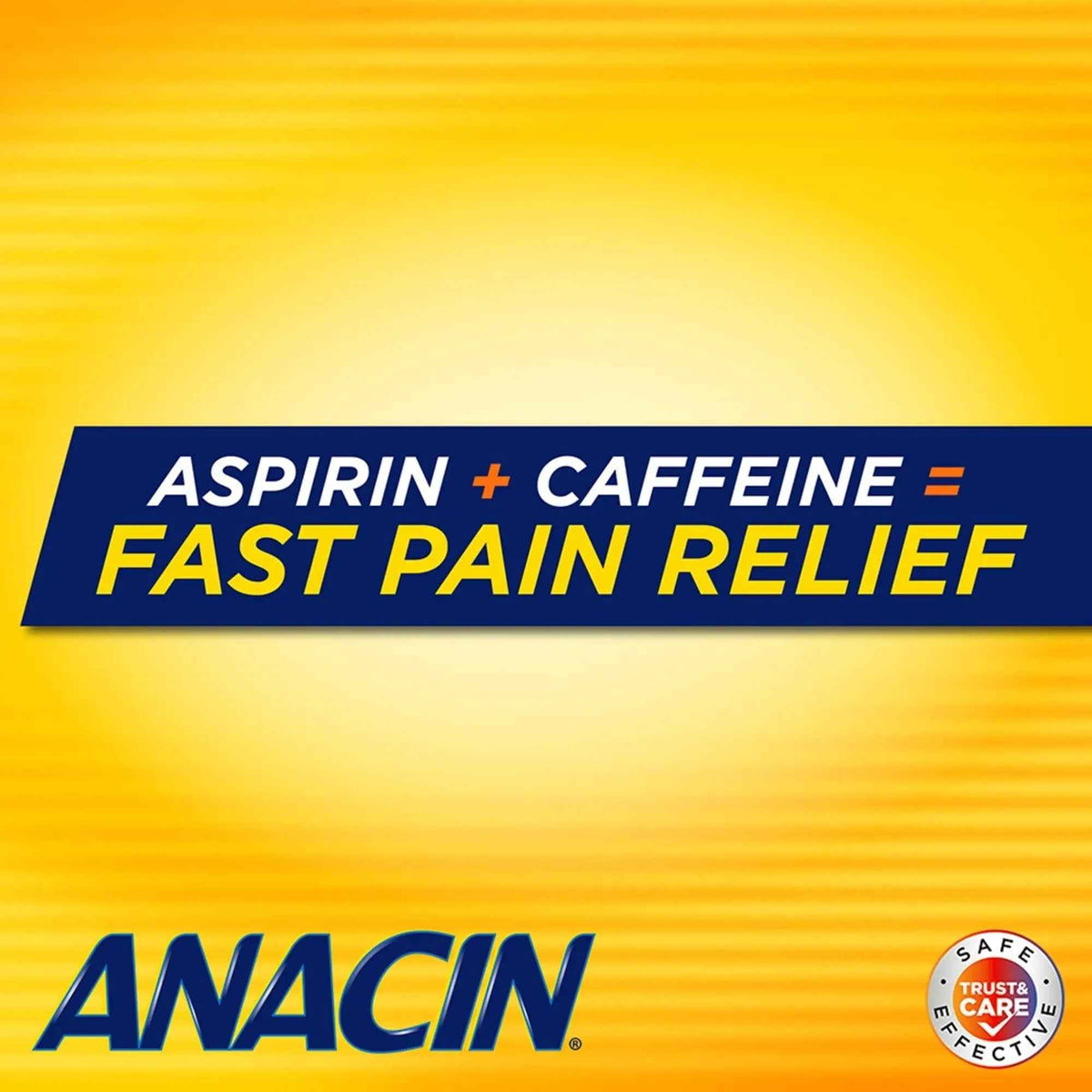Anacin Aspirin & Caffeine Fast Pain Relief, Eases Minor Aches and Pains Due to Headache, Muscle Aches & Arthritis, 300 Count