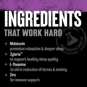 Animal PM - Sleep Aid for Adults Non-Habit Forming Relaxation Enhancer and Mood Support with Melatonin, L-Theanine, Zylaria, Zinc, Magnesium, Vitamin B6, GABA - PrimeBioHealth - canada supplements
