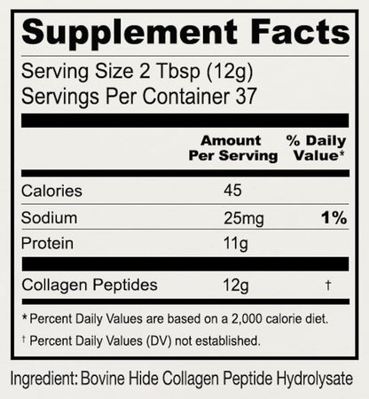 Anthony's Collagen Peptide Powder, 1 lb, Pure Hydrolyzed, Gluten Free, Keto and Paleo Friendly, Grass Fed - PrimeBioHealth - canada supplements