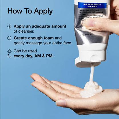 Anua Hydrating Gentle Foaming Cleanser, Hyaluronic Acid, Glycerin, Zinc, Panthenol, Korean Face Wash for Dry Skin - PrimeBioHealth - canada supplements