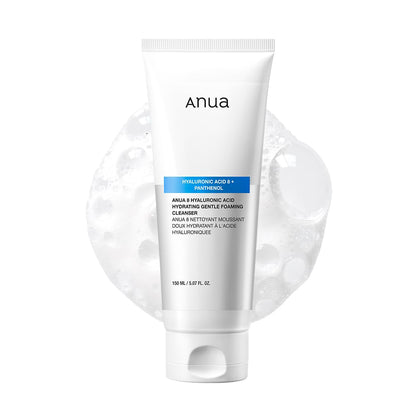 Anua Hydrating Gentle Foaming Cleanser, Hyaluronic Acid, Glycerin, Zinc, Panthenol, Korean Face Wash for Dry Skin - PrimeBioHealth - canada supplements