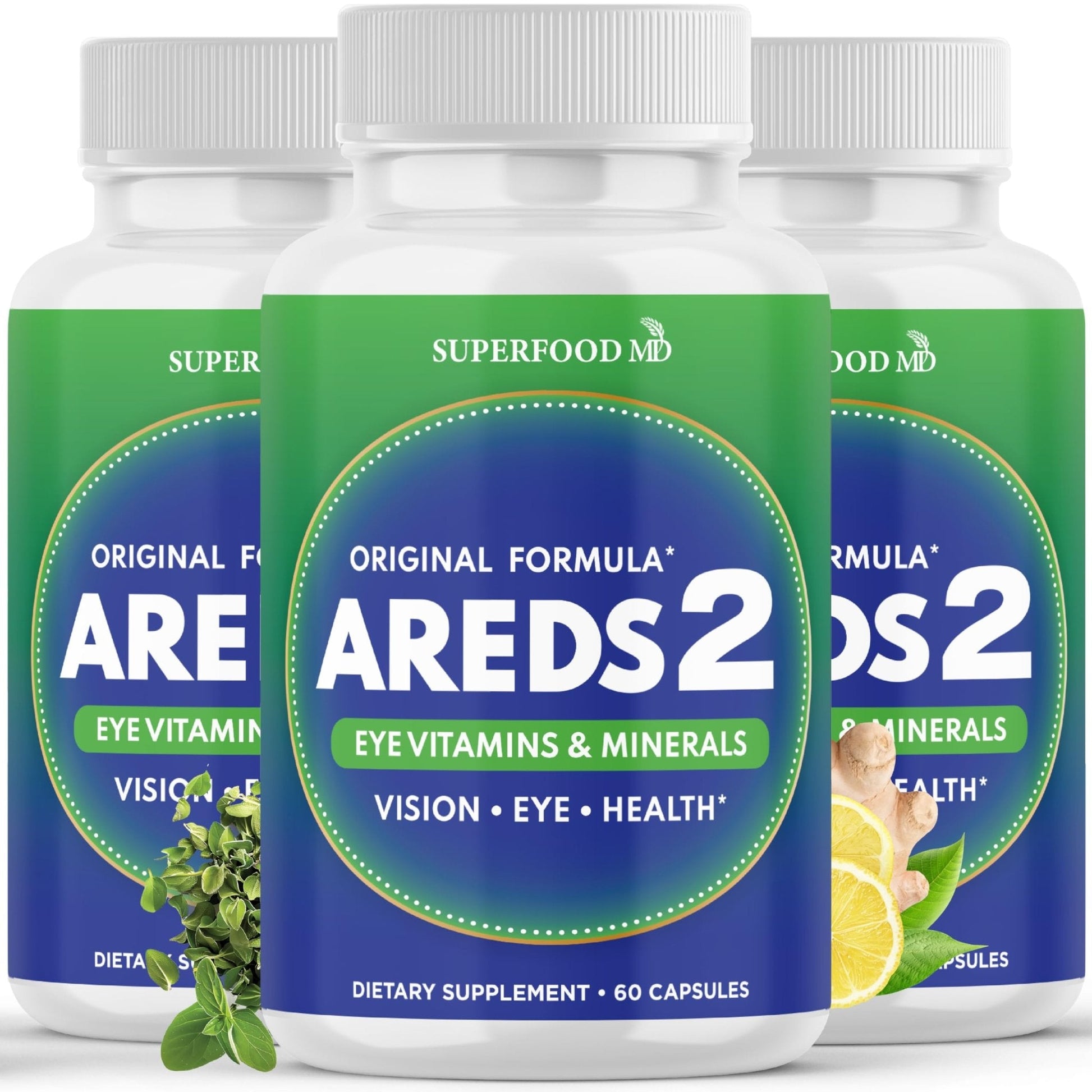 AREDS 2 Eye Vitamin & Mineral Supplement, Contains Lutein, Vitamin C, Zeaxanthin, Zinc & Vitamin E, with Added Copper - 60 Count - PrimeBioHealth - canada supplements